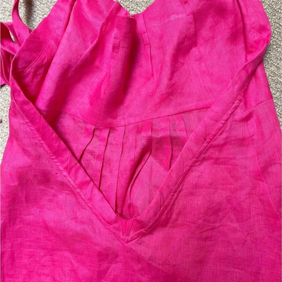 Diane von Furstenberg summer linen sun dress low back size M - Picture 4 of 8